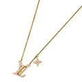 Louis Vuitton Necklace LV Iconic Enamel Logo Gold Plated Pink