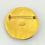 Chanel CC Logo Brooch Round Gold Plated — view 2