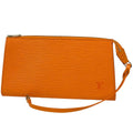 Louis Vuitton Pochette Makeup Cosmetics Pouch Epi Mandarin