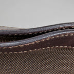 Prada Logo Jacquard Shoulder Bag Canvas Brown — view 6