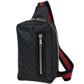 Gucci GG Pattern Belt Bag Soft Supreme Black