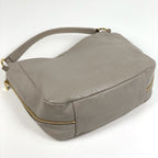 Prada Logo Shoulder Bag Leather Gray — view 2