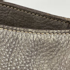 Prada Logo Shoulder Bag Leather Gray — view 4