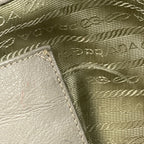 Prada Logo Shoulder Bag Leather Gray — view 9