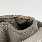 Prada Logo Shoulder Bag Leather Gray — view 5