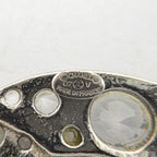 Chanel CC Logo Rhinestone Brooch Silver Plated — view 4