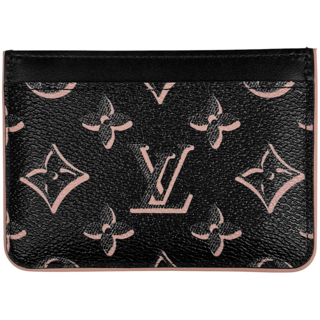 Louis Vuitton Card Holder LV Side Up Passcase Case Monogram Noir Pink