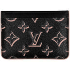 Louis Vuitton Card Holder LV Side Up Passcase Case Monogram Noir Pink