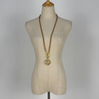 Chanel CC Logo Necklace Round Long Gold Plated — view 7