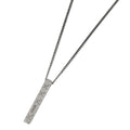 Dior Logo Necklace Cannage Stainless Steel Silver