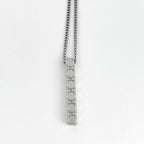 Dior Logo Necklace Cannage Stainless Steel Silver — view 2