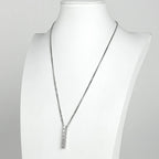 Dior Logo Necklace Cannage Stainless Steel Silver — view 4