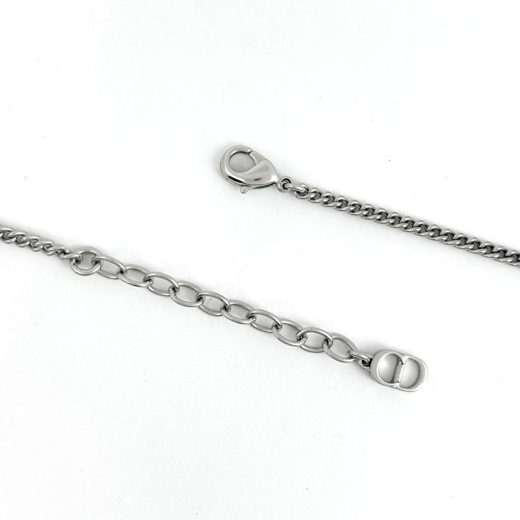 Dior Logo Necklace Contrast Silver — view 3