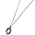 Dior Logo Necklace Contrast Silver