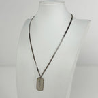Dior Dog Tag Necklace Logo Silver Plated — view 4