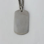 Dior Dog Tag Necklace Logo Silver Plated — view 2