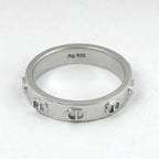 Dior Logo Ring CD 925 Sterling Silver