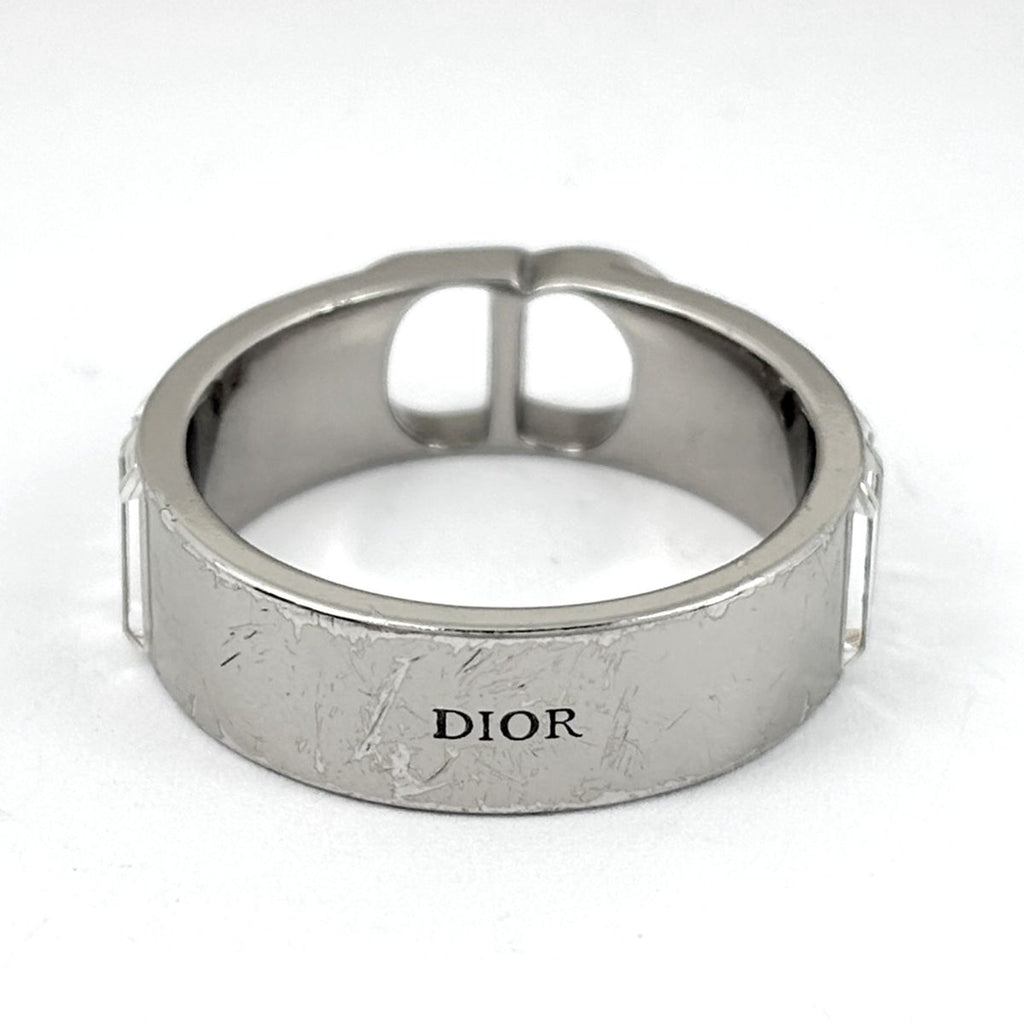 Dior Logo Ring Rhinestone No 19 Silver