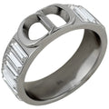 Dior Logo Ring Rhinestone No 19 Silver