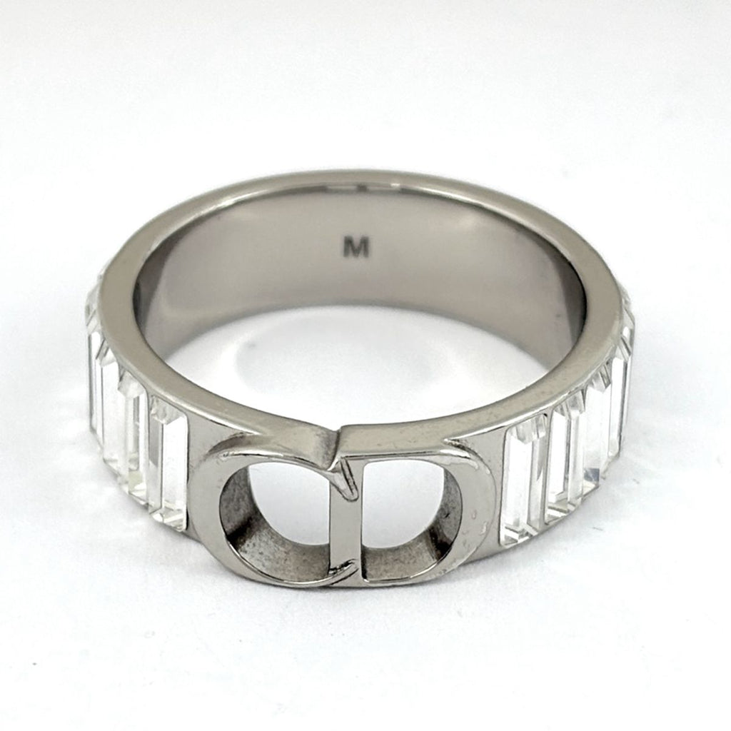 Dior Logo Ring Rhinestone No 19 Silver