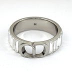 Dior Logo Ring Rhinestone No 19 Silver