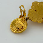 Chanel CC Logo Earrings Swing Diamond Gold Plated — view 3