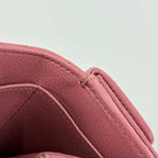 Chanel CC Logo Trifold Wallet Half Coco Quilted Caviar Leather Pink — view 7