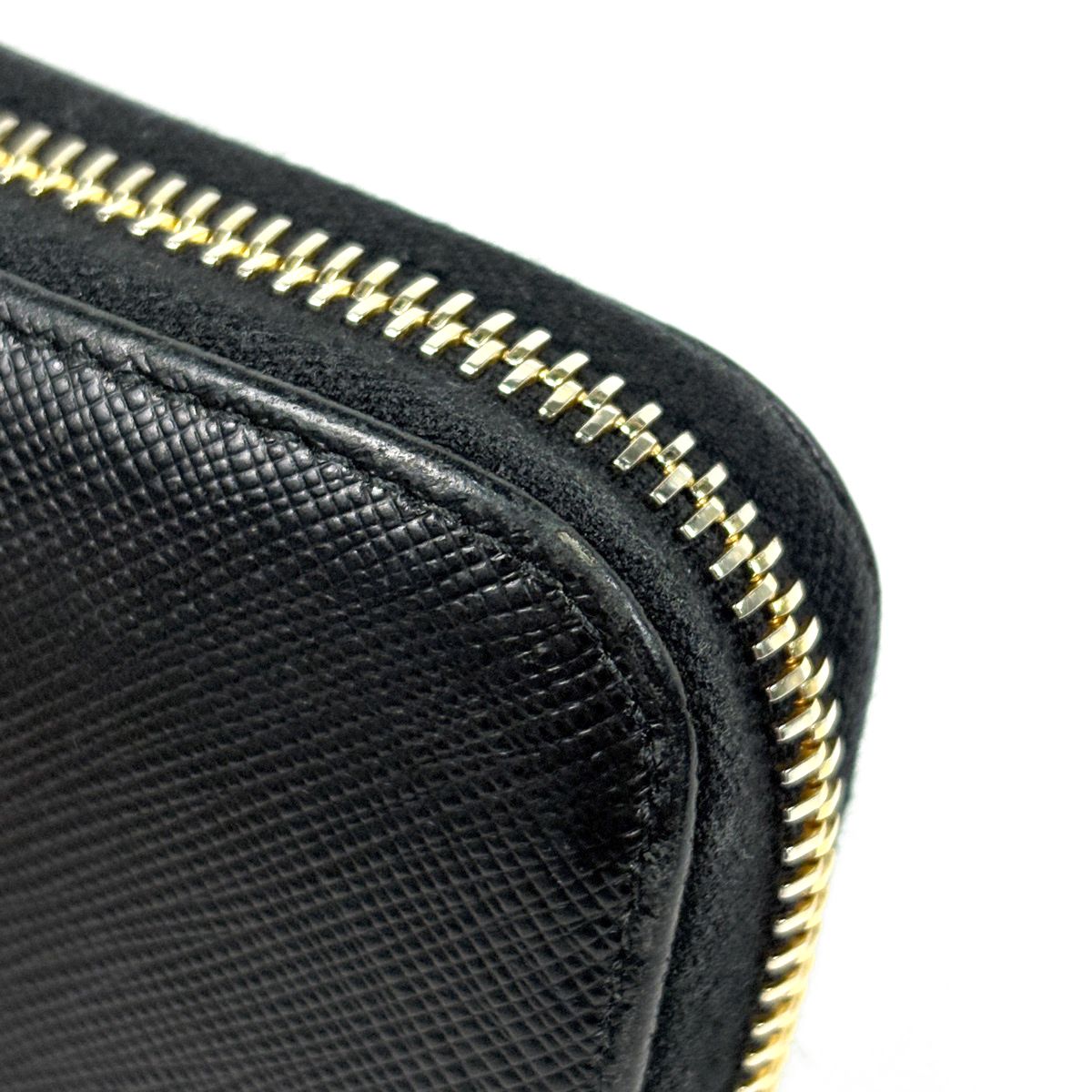Prada Zip Around Wallet Robot Saffiano Leather Nero — view 4