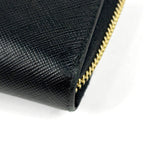 Prada Zip Around Wallet Robot Saffiano Leather Nero — view 3