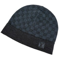 Louis Vuitton Bonnet Petit Damier Knit Cap Hat Cap Wool Polyurethane Gray Blue