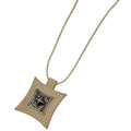 Hermes Touareg Necklace Leather Metal Beige Silver