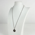 Chanel Camellia Necklace CC Logo Silver Plated — view 5