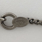 Chanel Camellia Necklace CC Logo Silver Plated — view 4