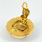 Chanel CC Logo Faux Pearl Earrings Gold Plated — view 3