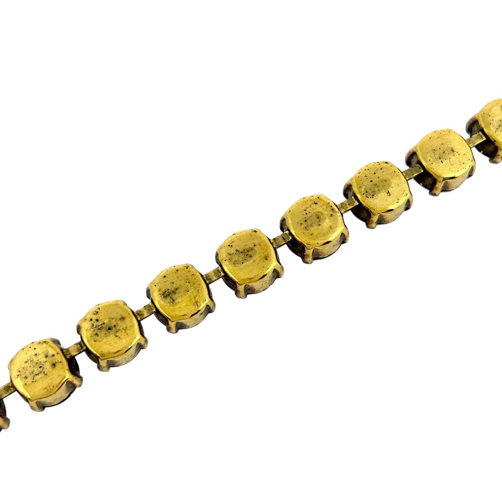 Chanel CC Logo Rhinestone Necklace Gold Plated — view 4