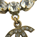 Chanel CC Logo Rhinestone Necklace Gold Plated — view 6