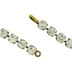 Chanel CC Logo Rhinestone Necklace Gold Plated — view 3