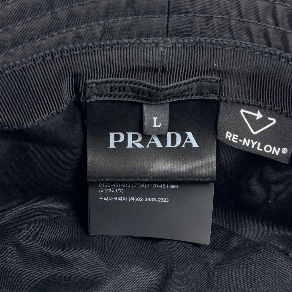 Prada Bucket Hat Re-Nylon Hat Nylon Black — view 4