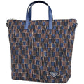 Prada Handbag 2-Way Fabric Brown Blue