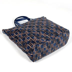 Prada Handbag 2-Way Fabric Brown Blue — view 2