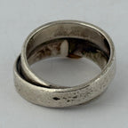 Hermes Double Tour Ring Belt 925 Sterling Silver 750 Gold