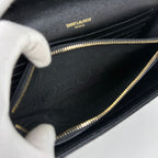 Saint Laurent Yves Cassandra Classic Chain Wallet 2-Way Shoulder Bag Leather — view 7