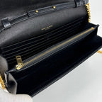 Saint Laurent Yves Cassandra Classic Chain Wallet 2-Way Shoulder Bag Leather — view 6