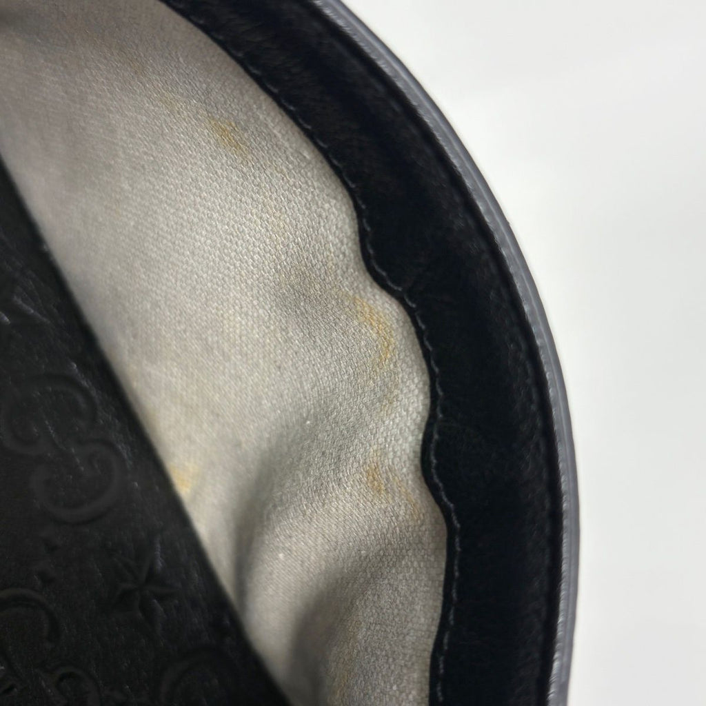 Gucci GG Pattern Shoulder Bag Star Leather Black — view 6