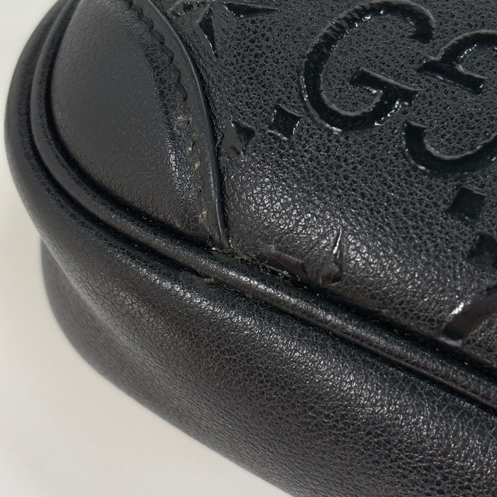 Gucci GG Pattern Shoulder Bag Star Leather Black — view 4