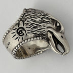 Gucci Anger Forest Eagle Head Ring 925 Sterling Silver — view 4