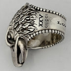 Gucci Anger Forest Eagle Head Ring 925 Sterling Silver — view 2