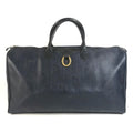 Dior Boston Bag Trotter Logo Leather Navy