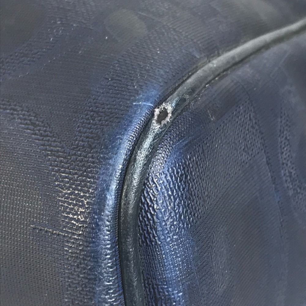 Dior Boston Bag Trotter Logo Leather Navy — view 6