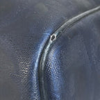 Dior Boston Bag Trotter Logo Leather Navy — view 6